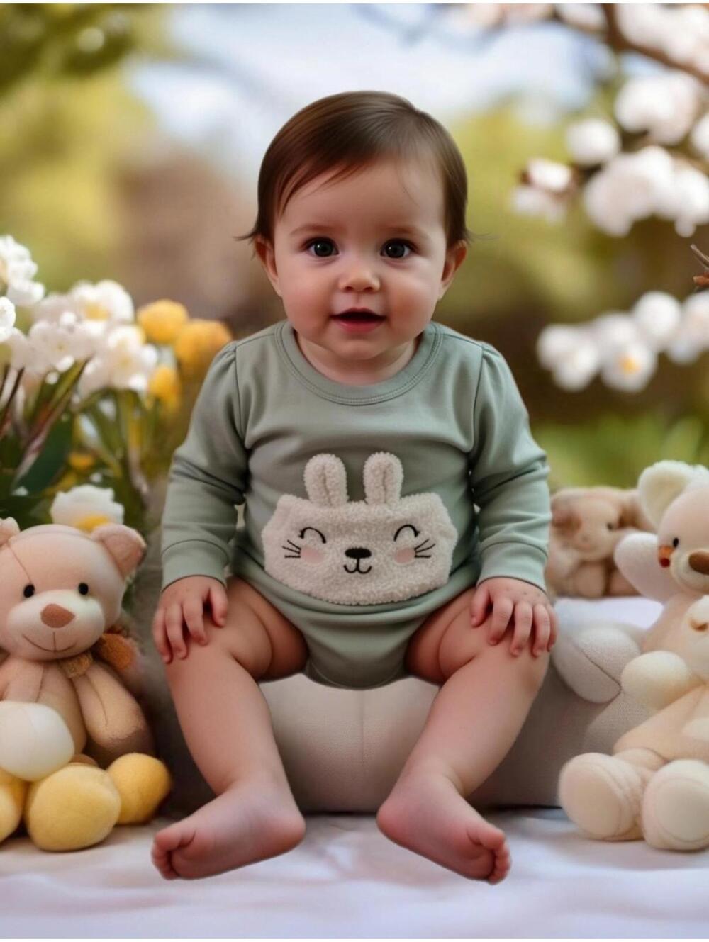 Baby Girl 18 mo Green Easter Sweater Bunny Koala Kids